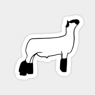 Market Wether Lamb Silhouette 2 - NOT FOR RESALE WITHOUT PERMISSION Sticker